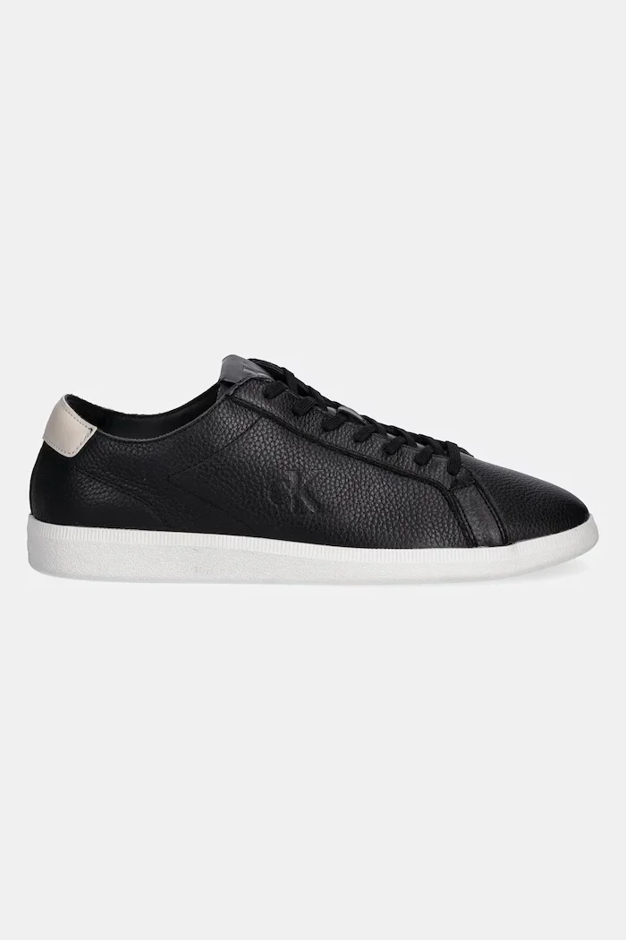 CALVIN KLEIN JEANS Кожени маратонки LOW PROFILE CUPSOLE TMB LTH мъжки в черно YM0YM01331