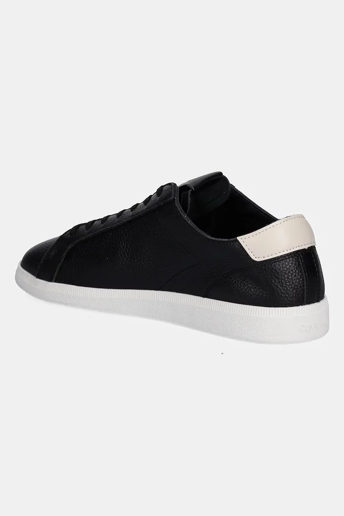 CALVIN KLEIN JEANS Кожени маратонки LOW PROFILE CUPSOLE TMB LTH мъжки в черно YM0YM01331