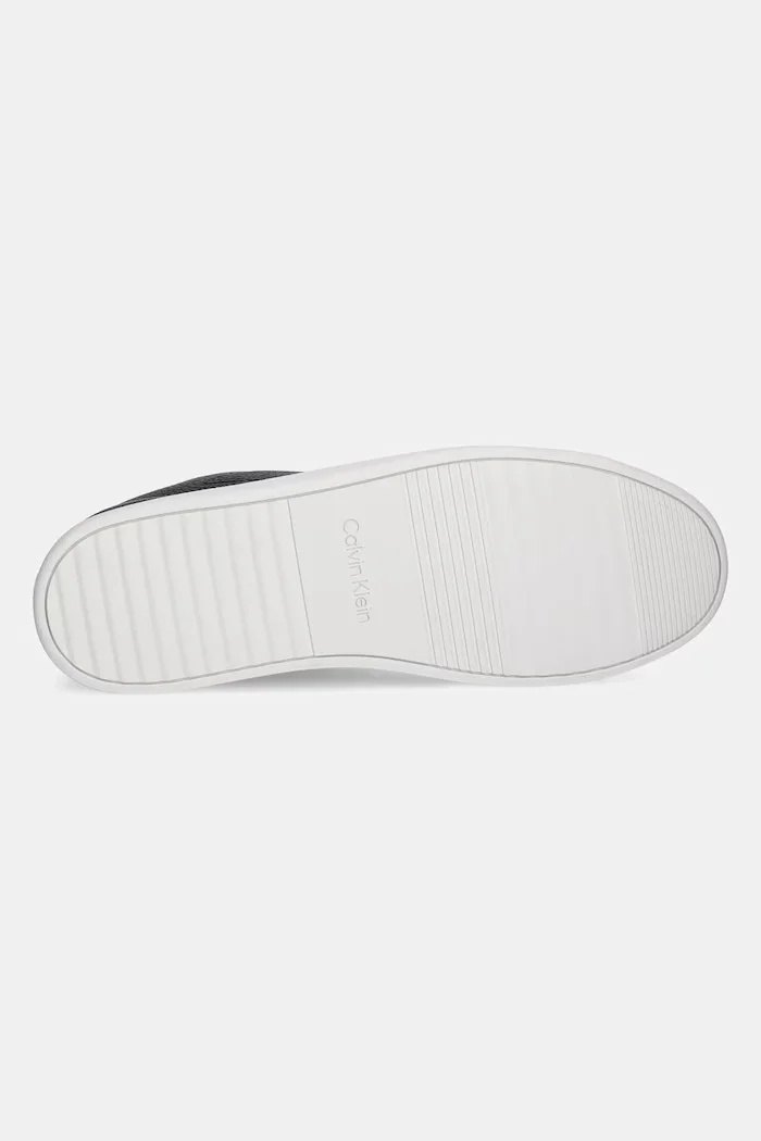 CALVIN KLEIN JEANS Кожени маратонки LOW PROFILE CUPSOLE TMB LTH мъжки в черно YM0YM01331