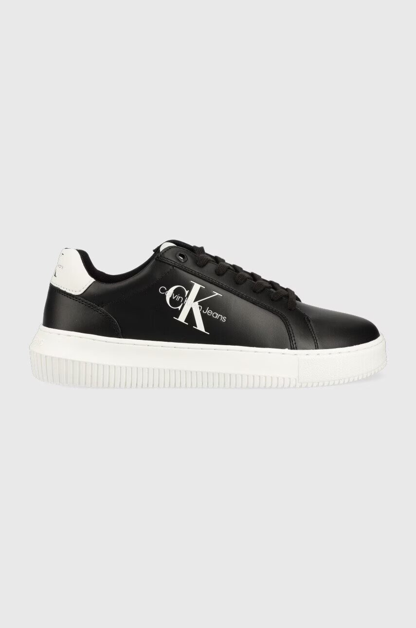 CALVIN KLEIN JEANS Кожени маратонки YM0YM00681 CHUNKY CUPSOLE MONOLOGO