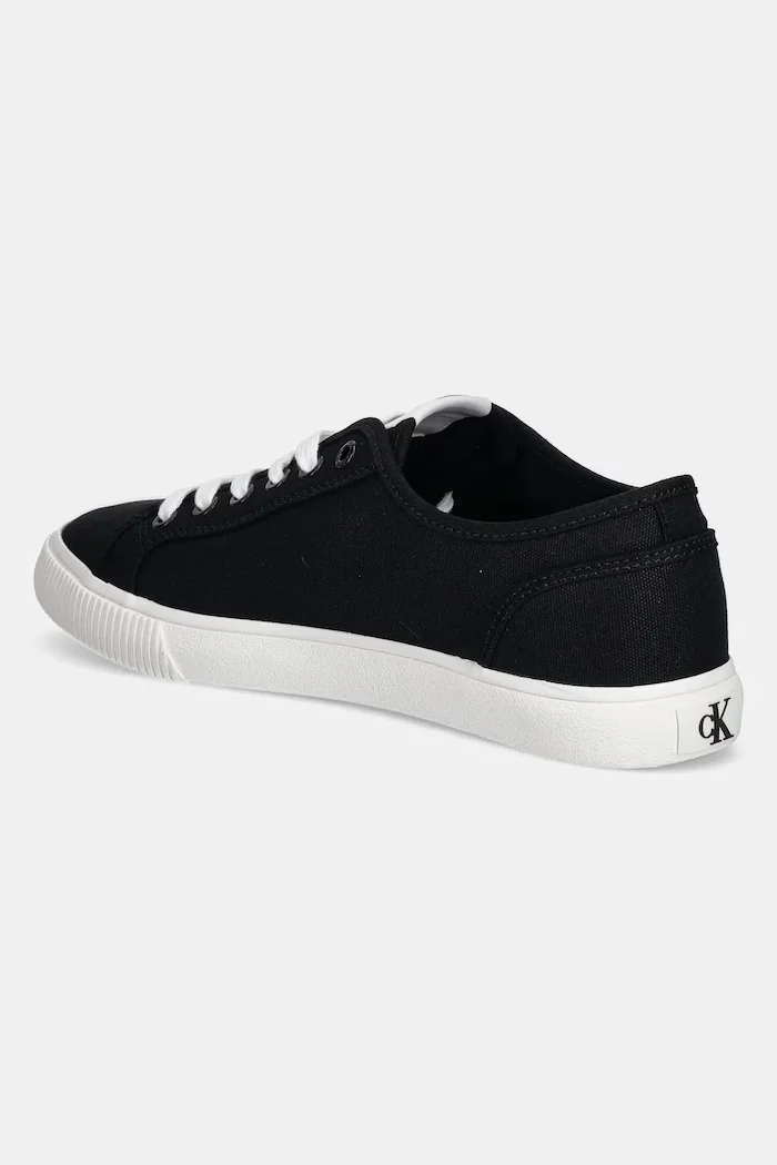 CALVIN KLEIN JEANS Ниски кецове ESS VULC LOW MG CANVAS в черно YM0YM01209
