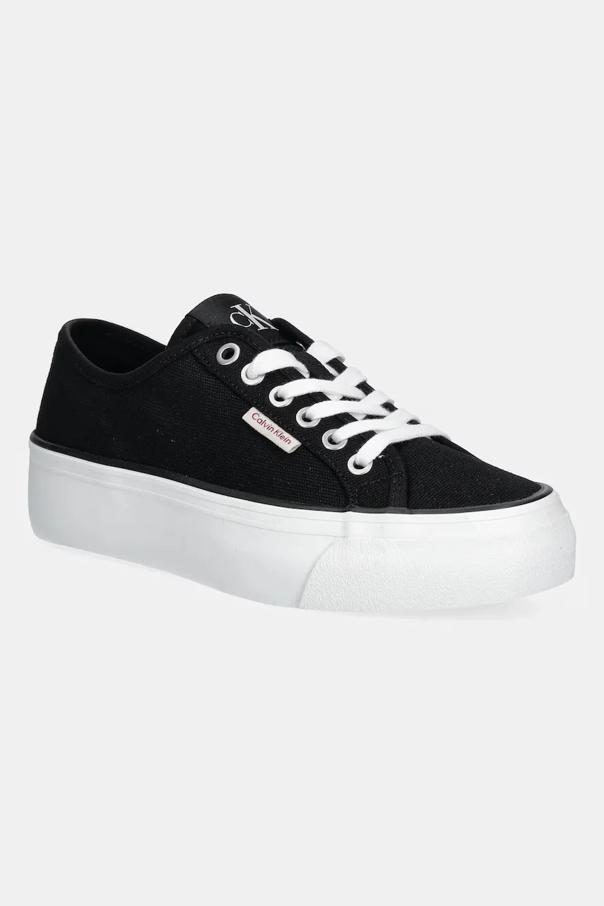 CALVIN KLEIN JEANS Ниски кецове VULC FLATFORM CTN LOGO TAG