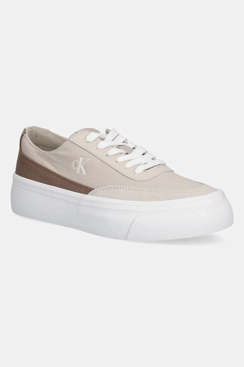 CALVIN KLEIN JEANS Ниски кецове VULC FLATFORM LOW CV MIX MG