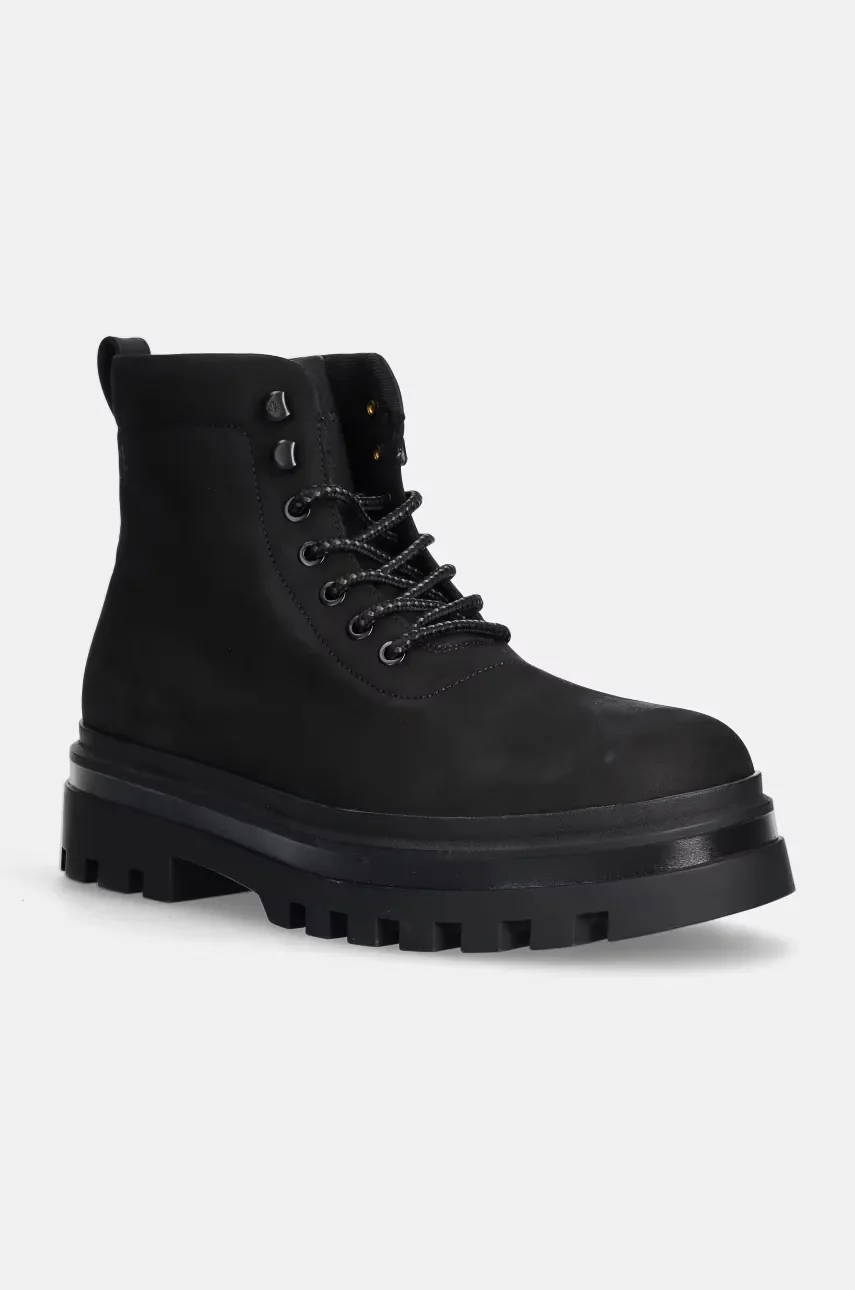 CALVIN KLEIN JEANS Обувки от набук LUGGED LACEUP BOOT OXF HIKING NB