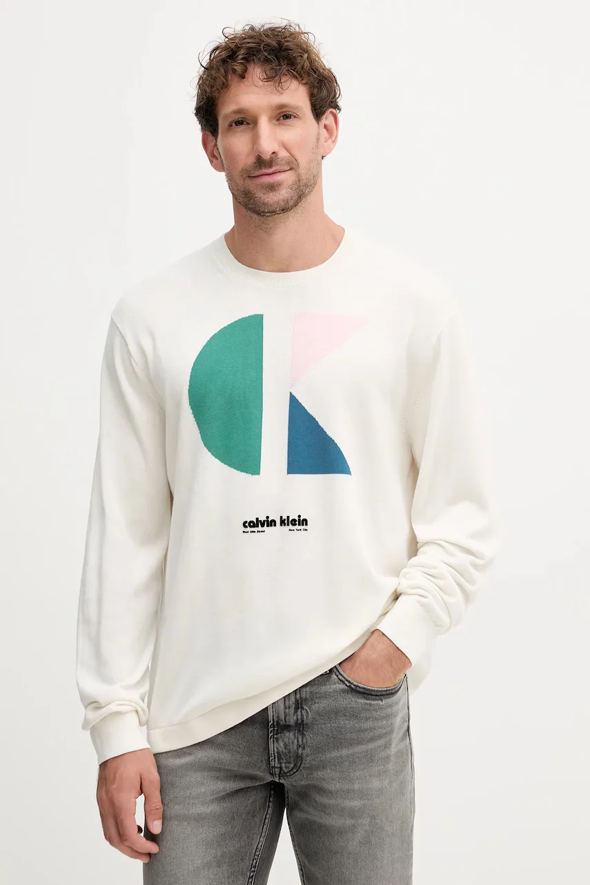 CALVIN KLEIN JEANS Памучен пуловер