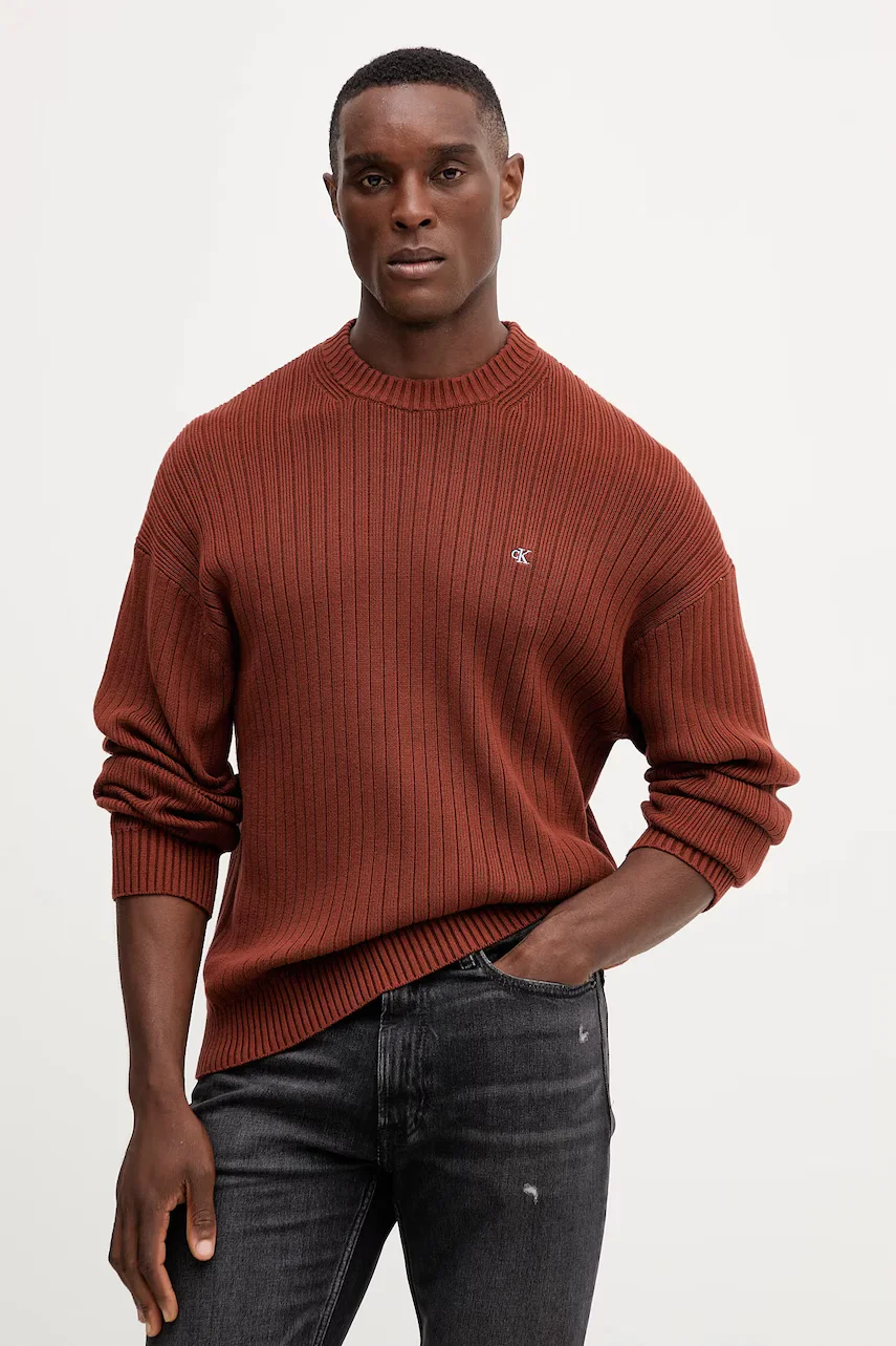 CALVIN KLEIN JEANS Памучен пуловер