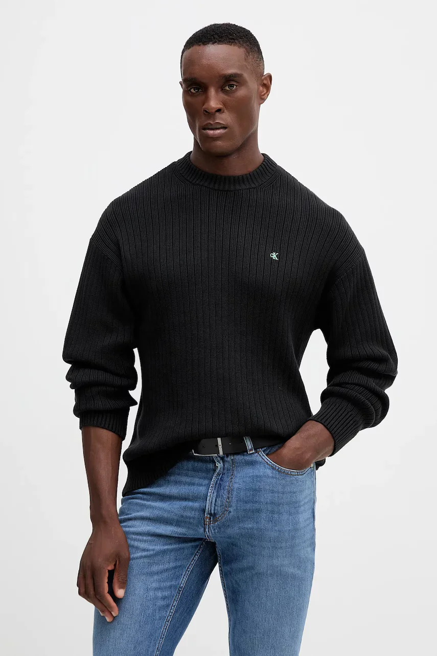 CALVIN KLEIN JEANS Памучен пуловер
