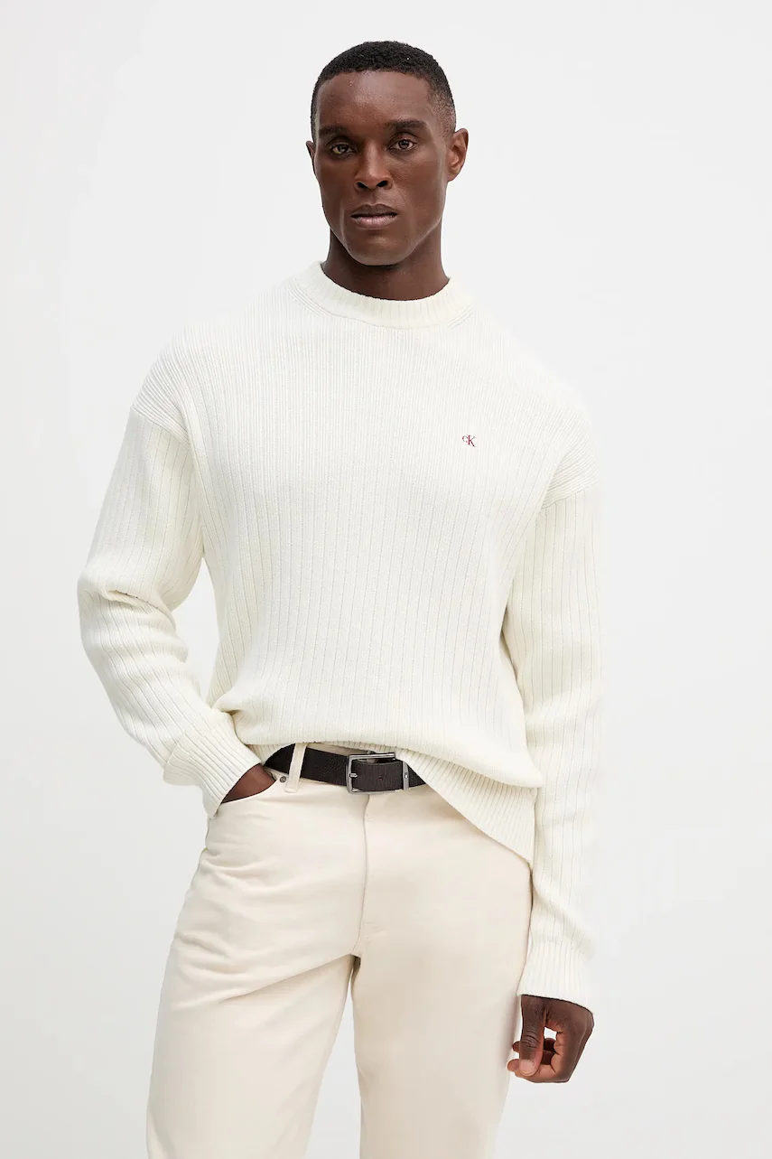 CALVIN KLEIN JEANS Памучен пуловер