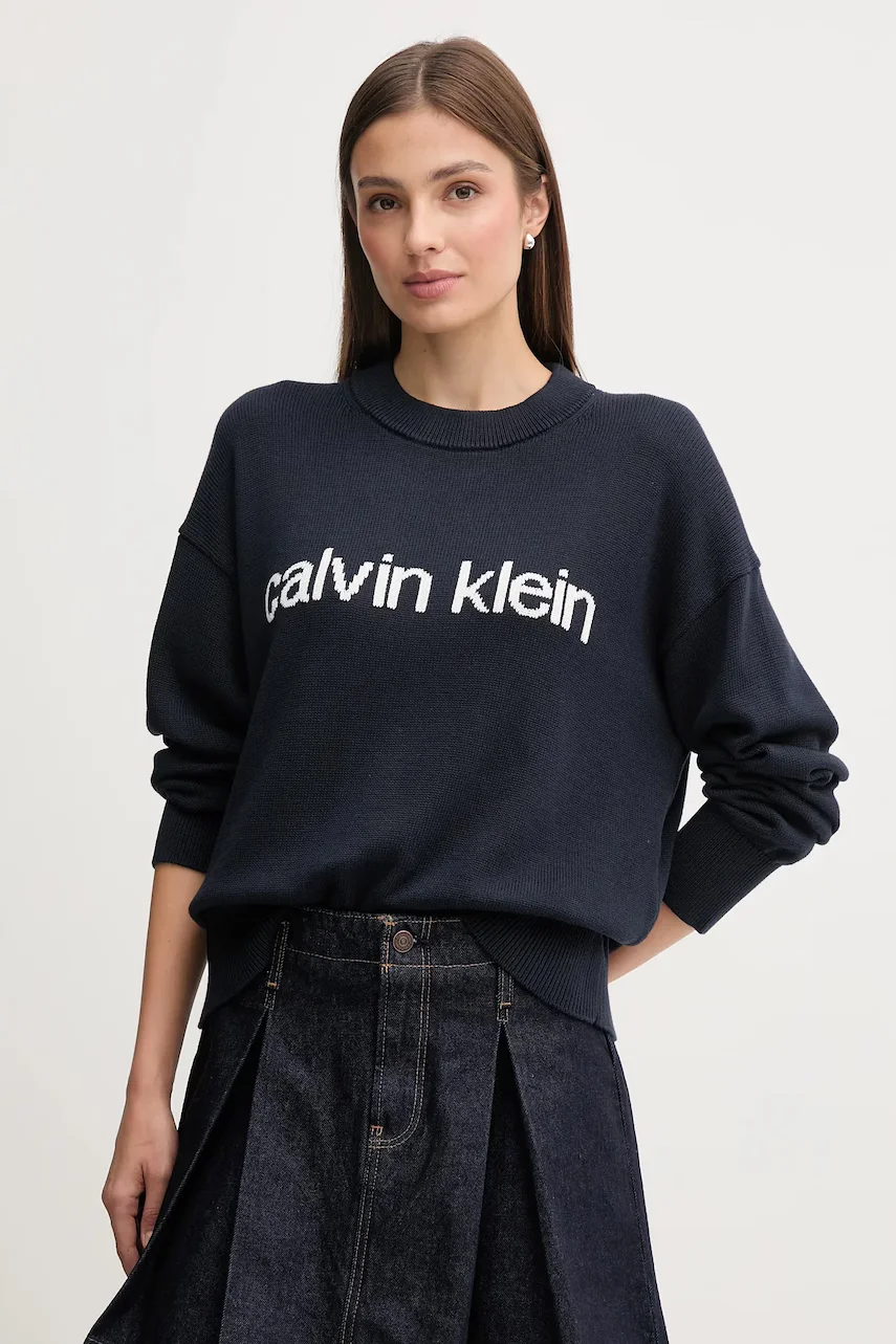 CALVIN KLEIN JEANS Памучен пуловер