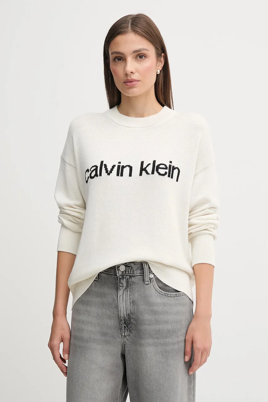 CALVIN KLEIN JEANS Памучен пуловер