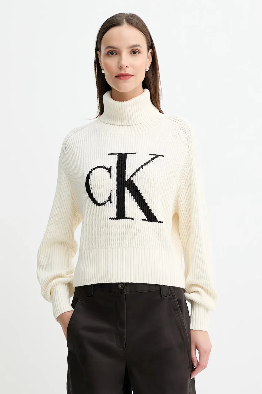 CALVIN KLEIN JEANS Памучен пуловер