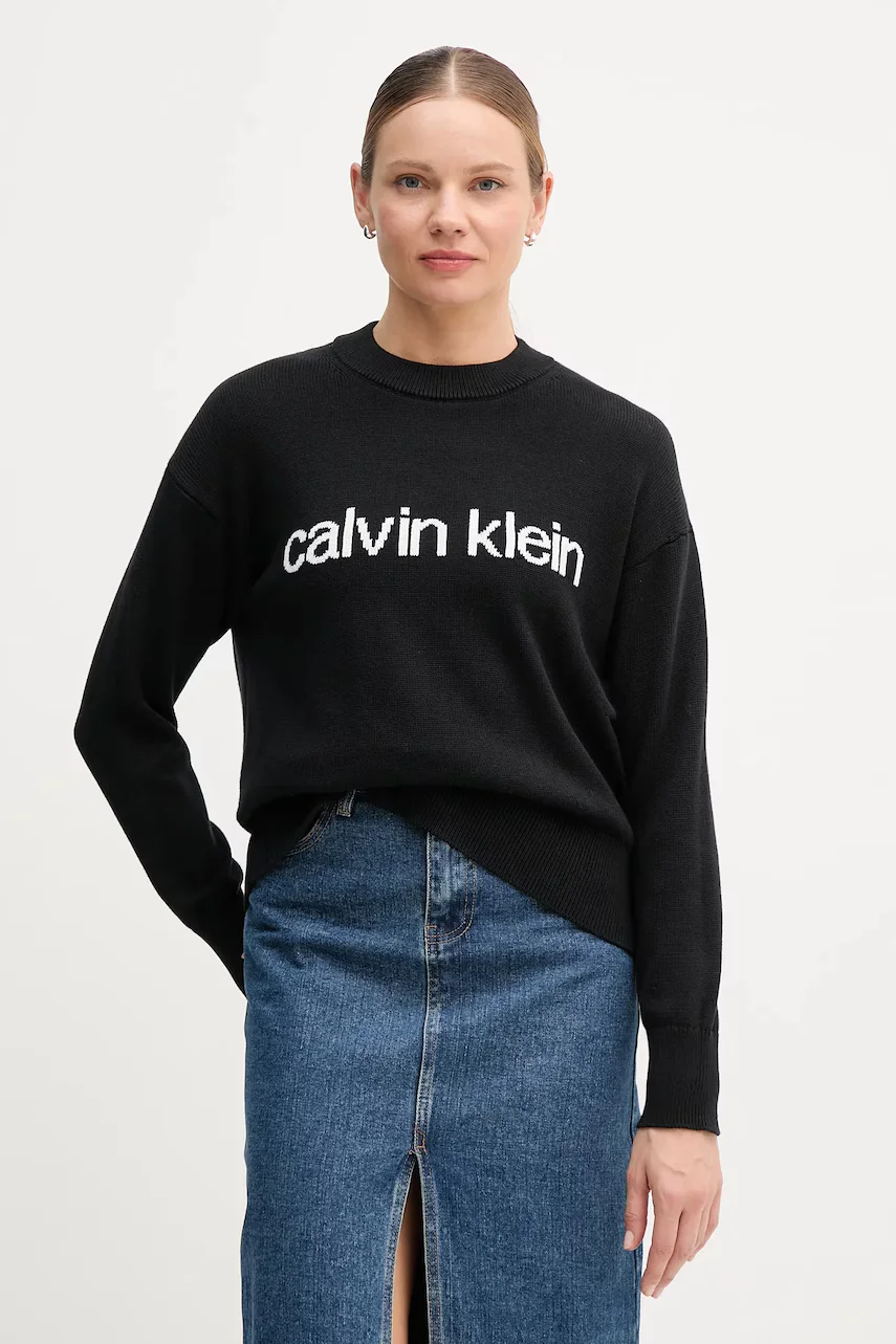 CALVIN KLEIN JEANS Памучен пуловер