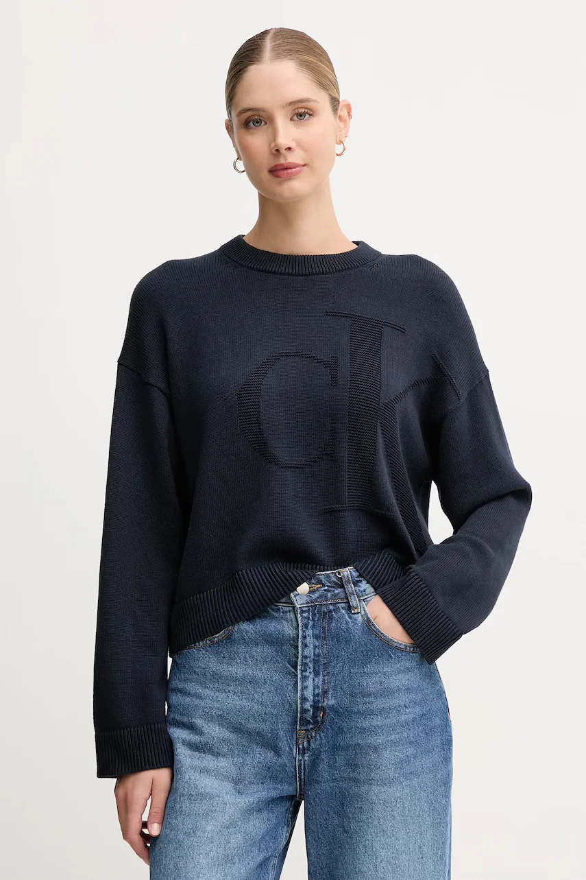 CALVIN KLEIN JEANS Памучен пуловер