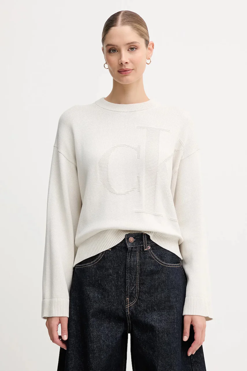 CALVIN KLEIN JEANS Памучен пуловер