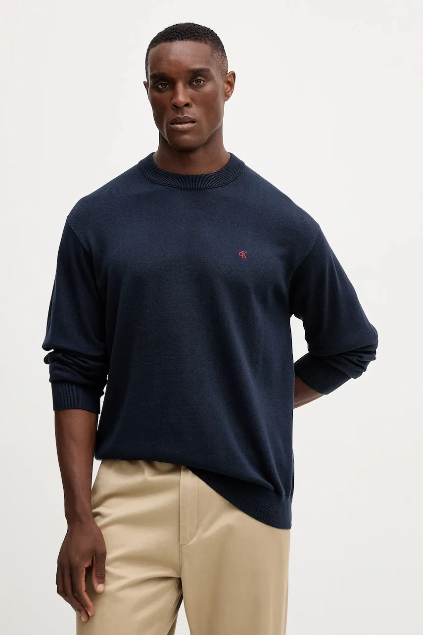 CALVIN KLEIN JEANS Памучен пуловер