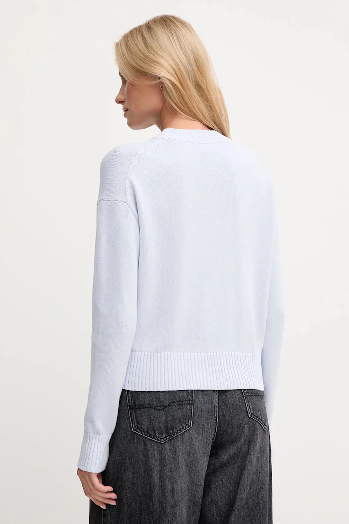 CALVIN KLEIN JEANS Памучен пуловер в синьо LV047D351G