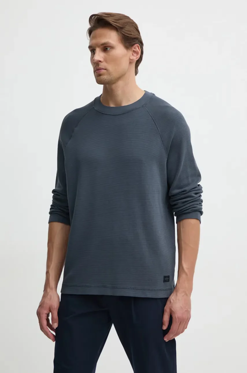 CALVIN KLEIN JEANS Памучна блуза с дълги ръкави