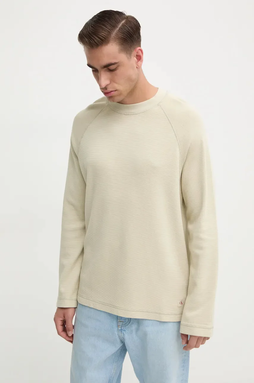CALVIN KLEIN JEANS Памучна блуза с дълги ръкави