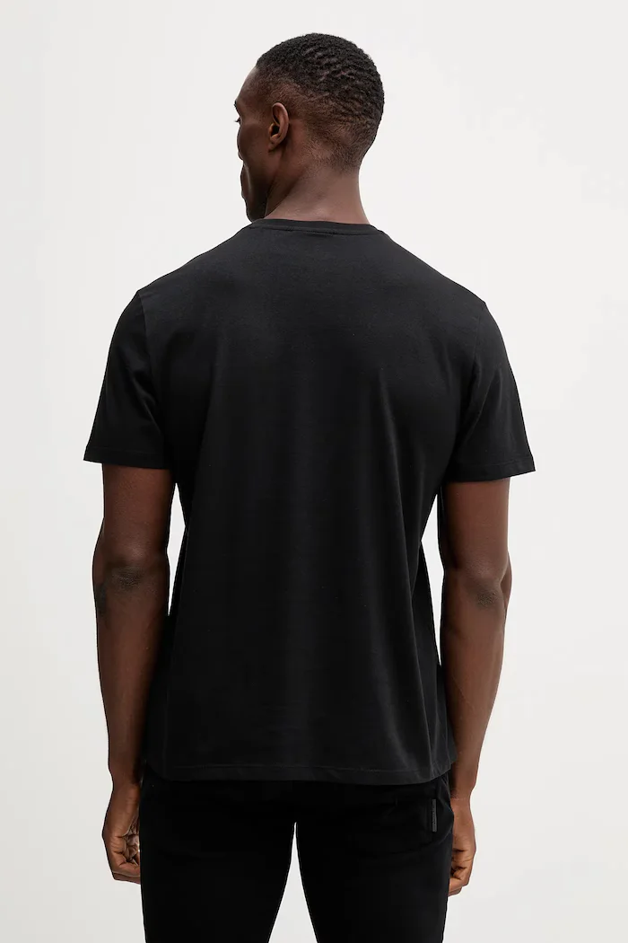 CALVIN KLEIN JEANS Памучна тениска (2 броя) в черно с изчистен дизайн LV04RD001G