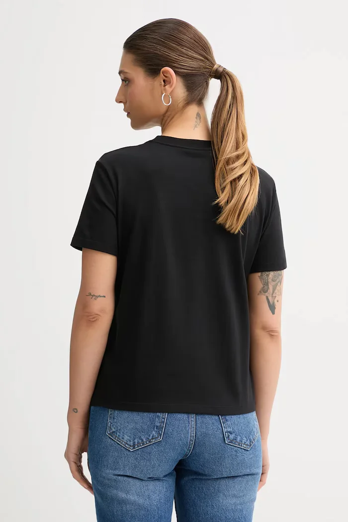 CALVIN KLEIN JEANS Памучна тениска дамска в черно LV047E804G