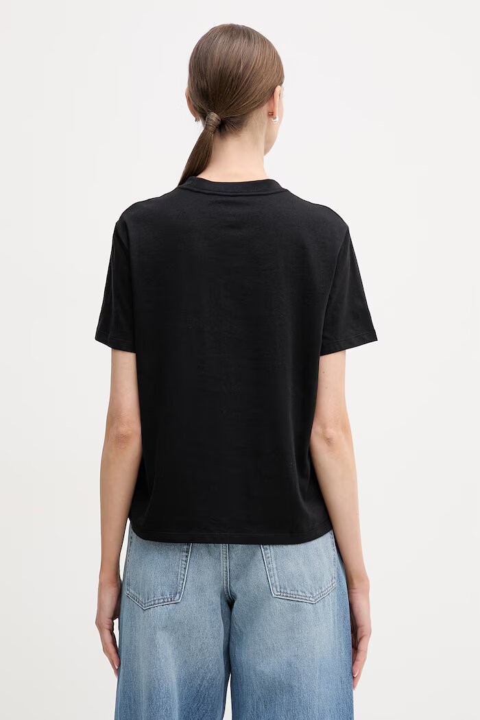 CALVIN KLEIN JEANS Памучна тениска дамска в черно LV047E821G