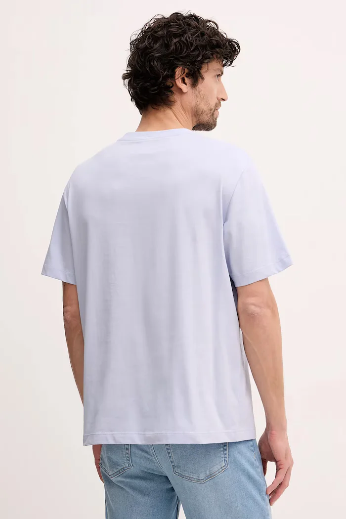 CALVIN KLEIN JEANS Памучна тениска в синьо с принт LV14RE831G