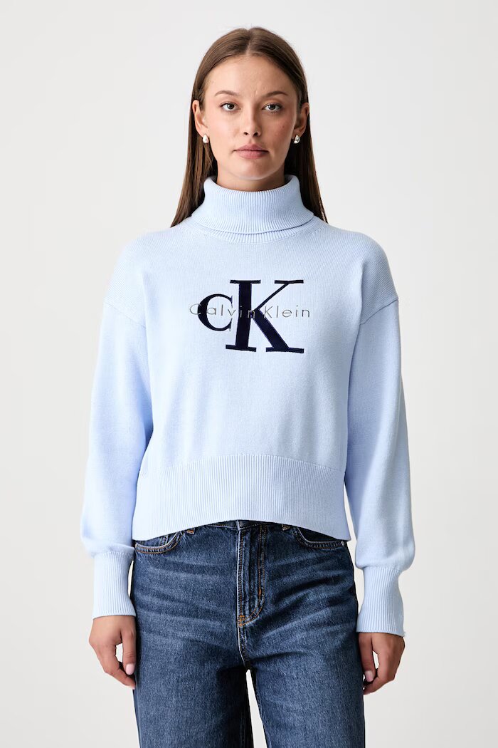 CALVIN KLEIN JEANS поло дамско от памук синьо LV047H329G