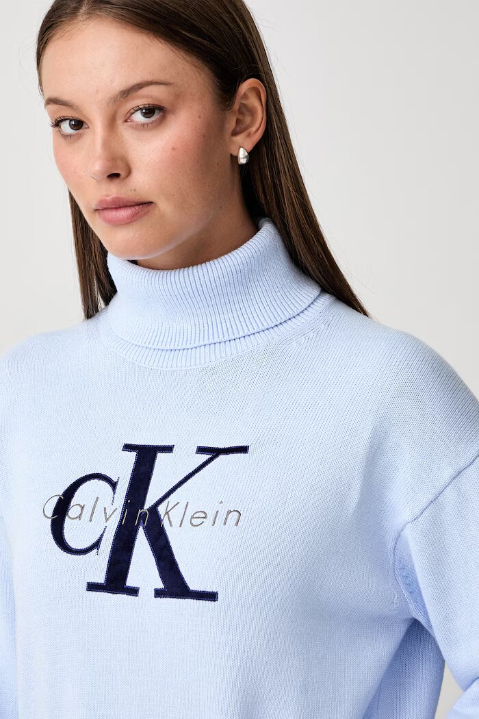 CALVIN KLEIN JEANS поло дамско от памук синьо LV047H329G