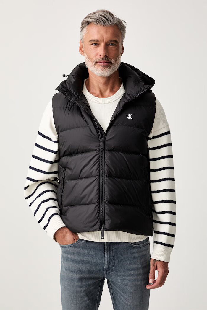 CALVIN KLEIN JEANS пухен елек мъжки черен LV04RG514G