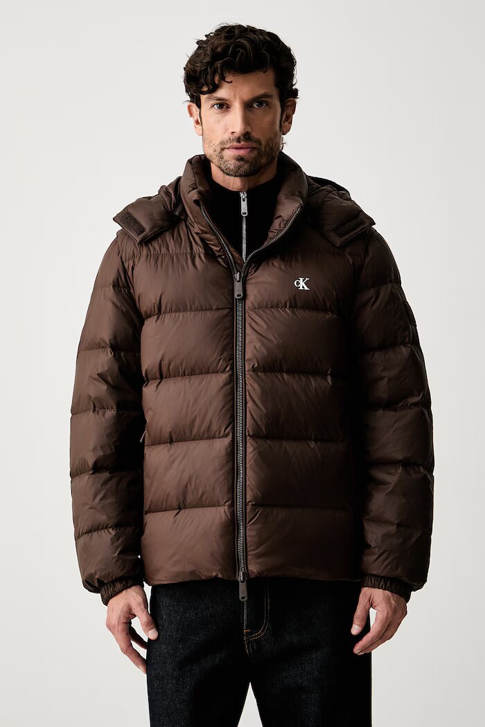CALVIN KLEIN JEANS пухено яке мъжко кафяво LV04RG515G