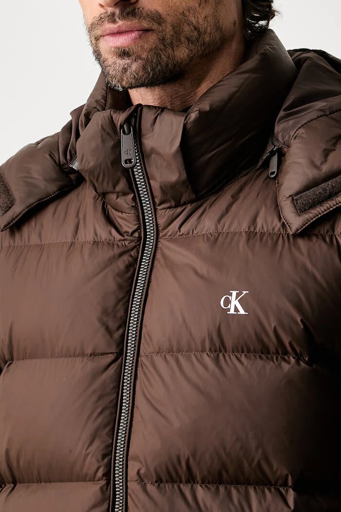 CALVIN KLEIN JEANS пухено яке мъжко кафяво LV04RG515G