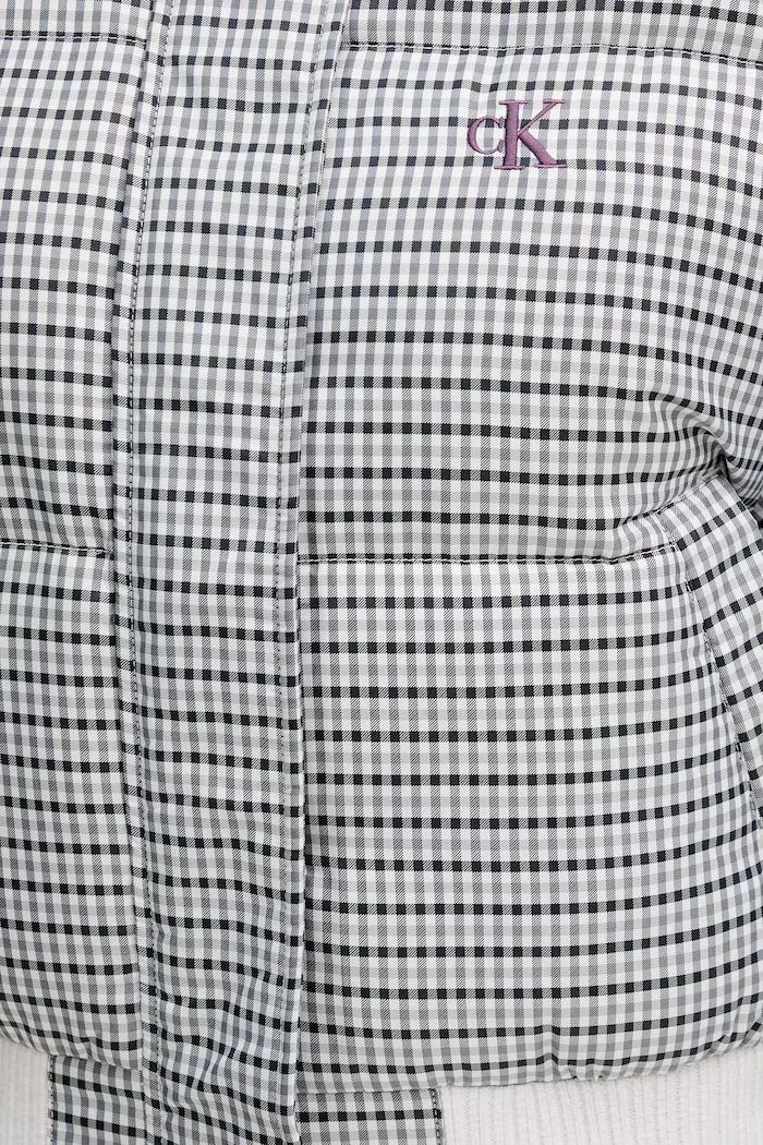 CALVIN KLEIN JEANS Пухено яке в сиво зимен модел LV044D516G