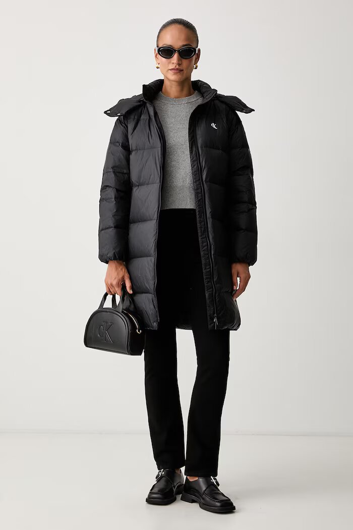 CALVIN KLEIN JEANS пуловер дамски с добавена вълна сив LV047H320G