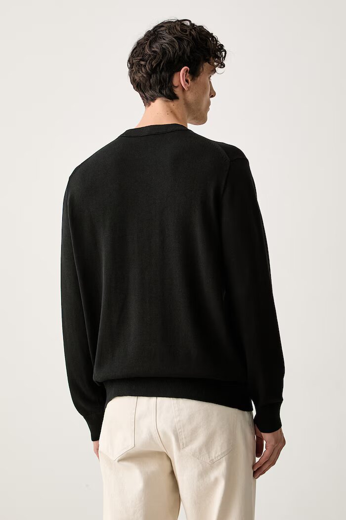 CALVIN KLEIN JEANS пуловер мъжки от памук черен LV04RH325G