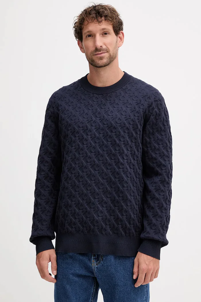 CALVIN KLEIN JEANS Пуловер мъжки в тъмносиньо LV04RC359G