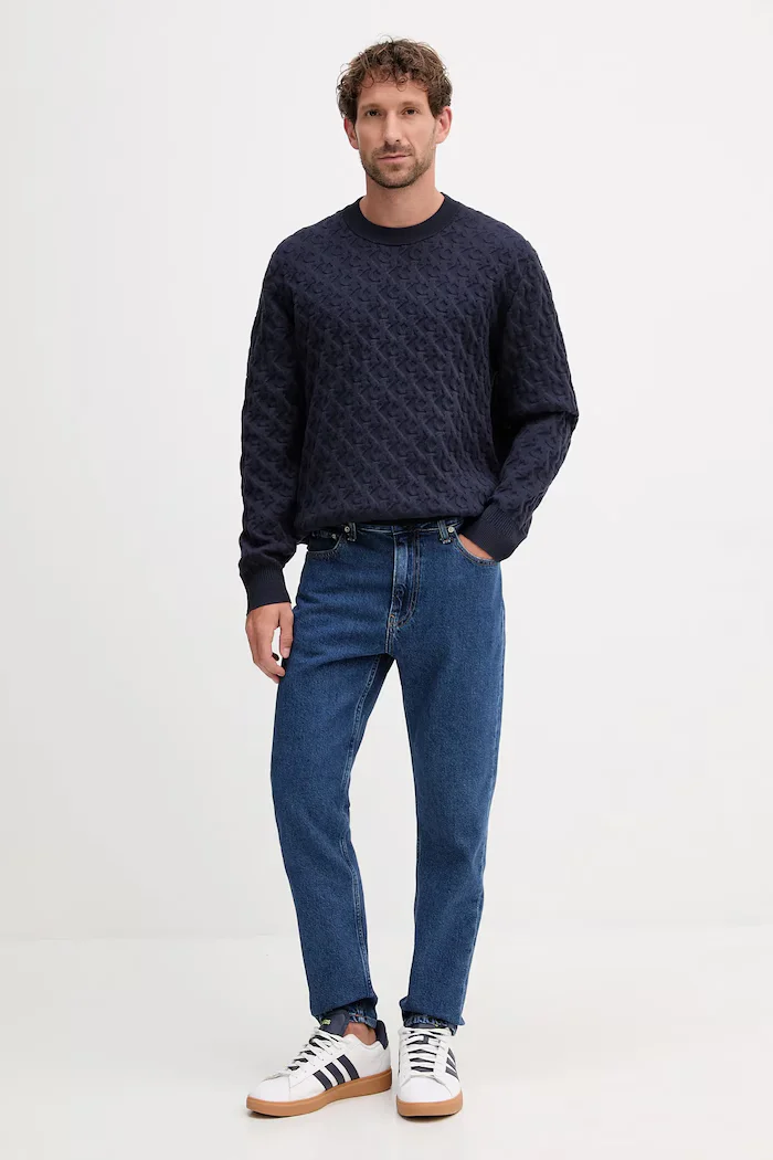 CALVIN KLEIN JEANS Пуловер мъжки в тъмносиньо LV04RC359G