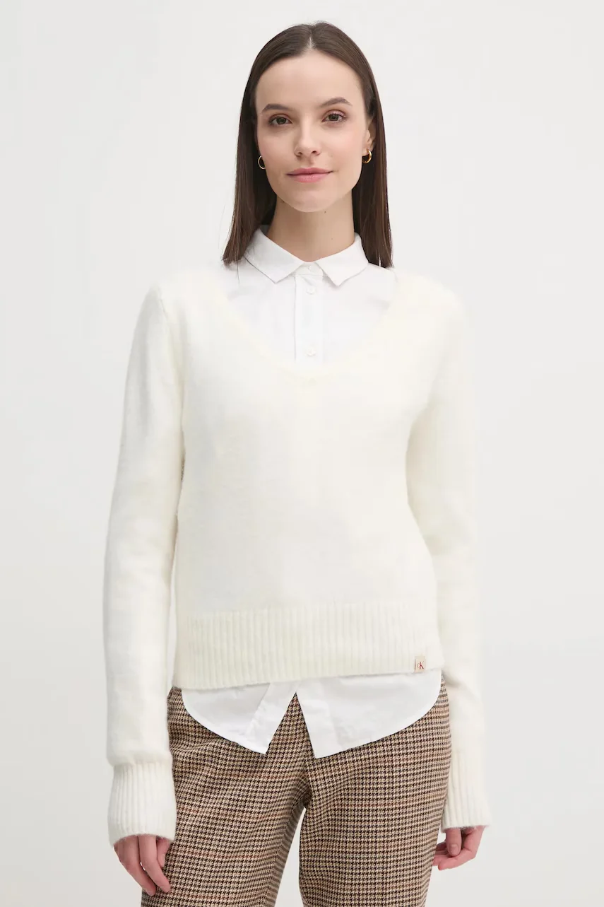 CALVIN KLEIN JEANS Пуловер с вълна