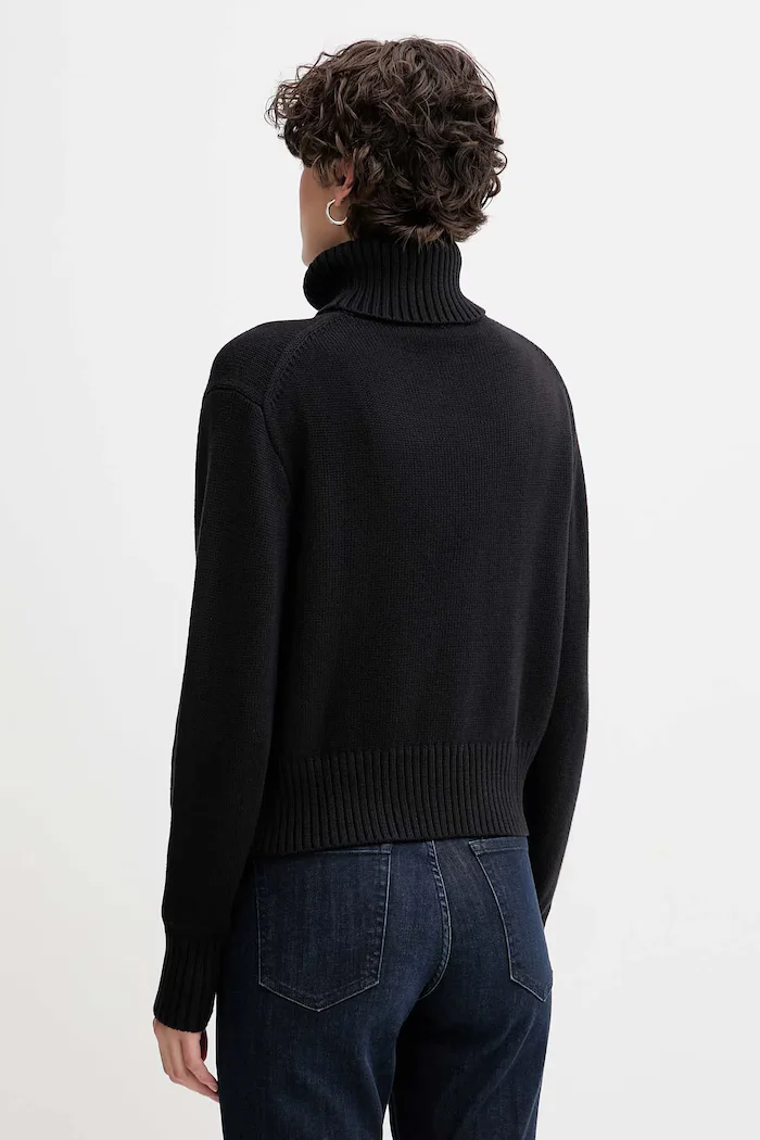 CALVIN KLEIN JEANS Пуловер в черно с поло LV047D354G
