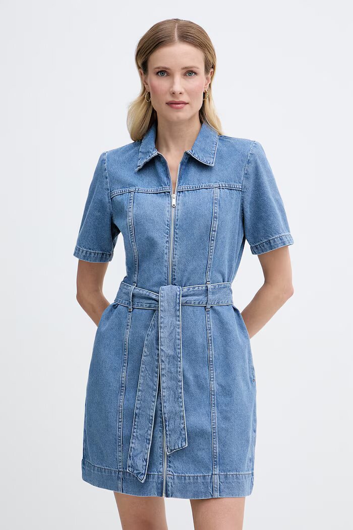 CALVIN KLEIN JEANS рокля от деним синя LV047G738G