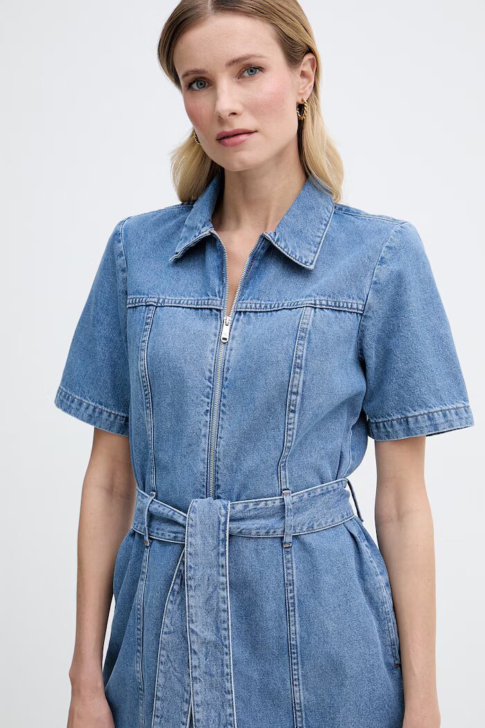 CALVIN KLEIN JEANS рокля от деним синя LV047G738G