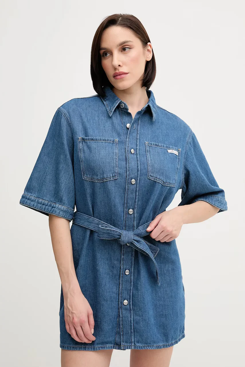 CALVIN KLEIN JEANS Рокля с лен