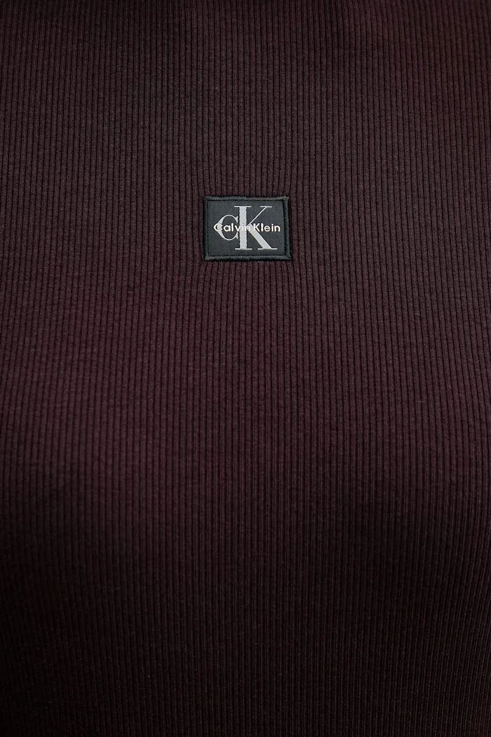 CALVIN KLEIN JEANS Рокля в кафяво къса с кройка по тялото LV047E204G