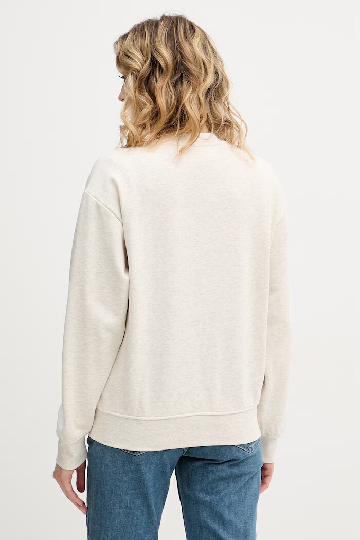 CALVIN KLEIN JEANS суичър дамски от памук бежов LV047F204G