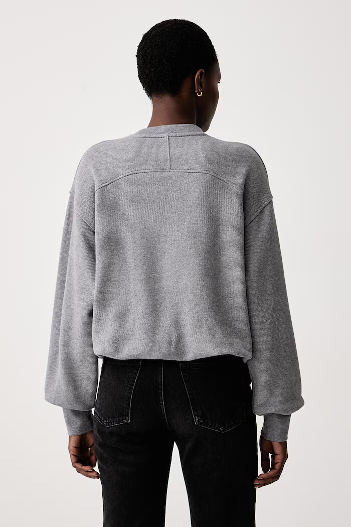 CALVIN KLEIN JEANS суичър дамски с памук сив LV047H250G