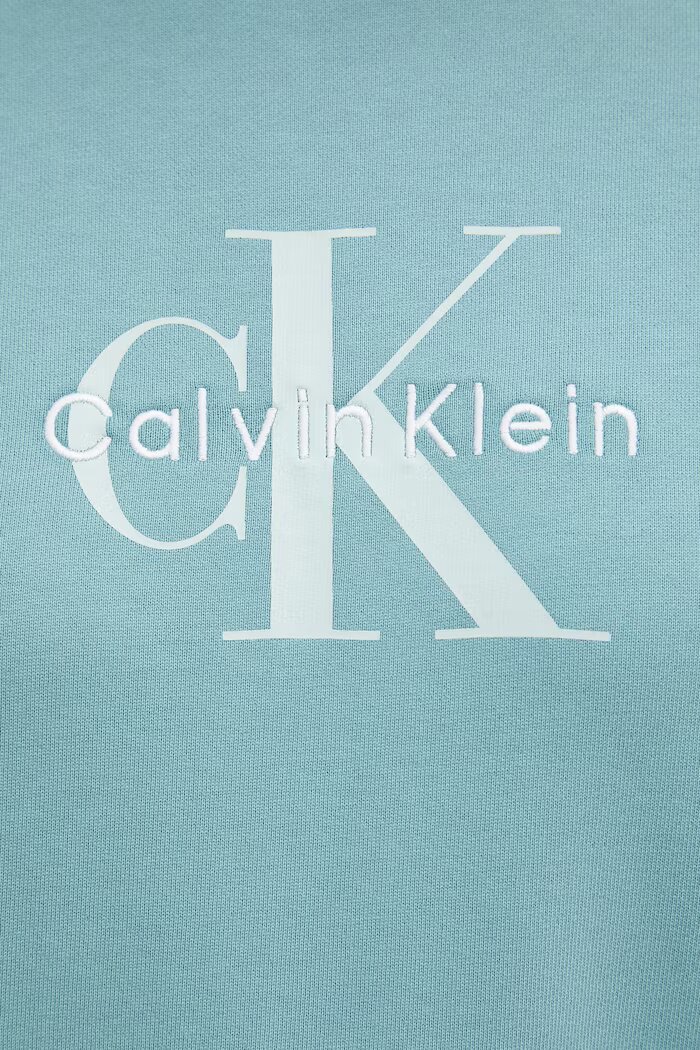 CALVIN KLEIN JEANS суичър дамски с памук тюркоазен LV047B234G