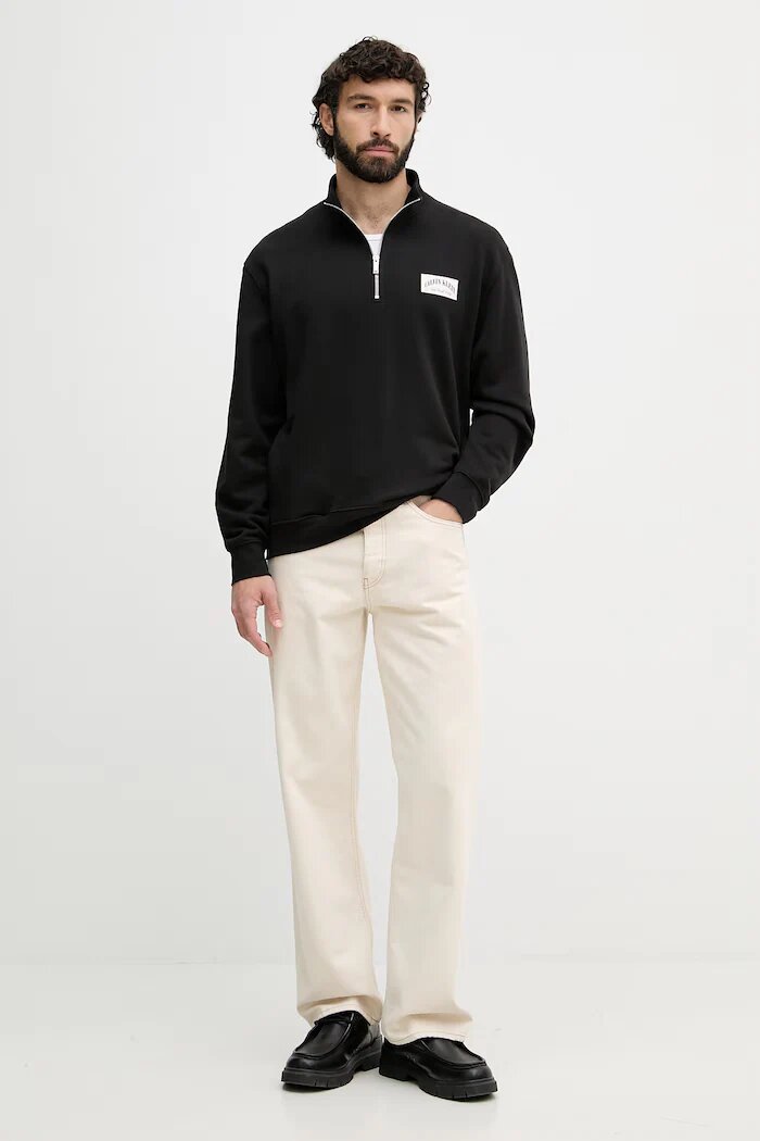 CALVIN KLEIN JEANS суичър мъжки от памук черен LV04RF293G