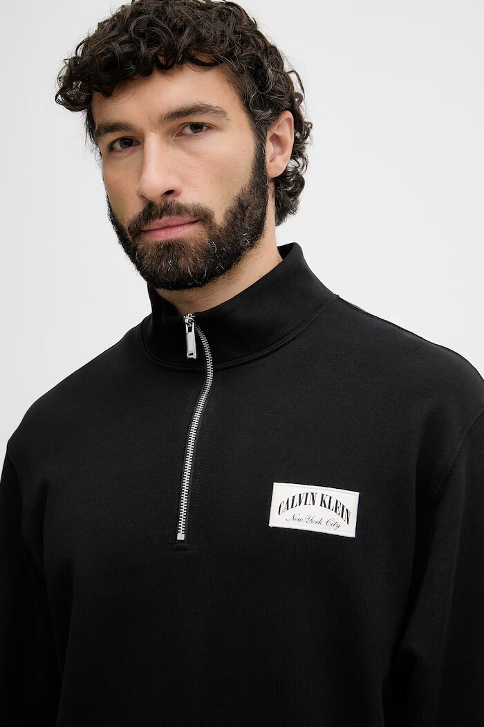 CALVIN KLEIN JEANS суичър мъжки от памук черен LV04RF293G