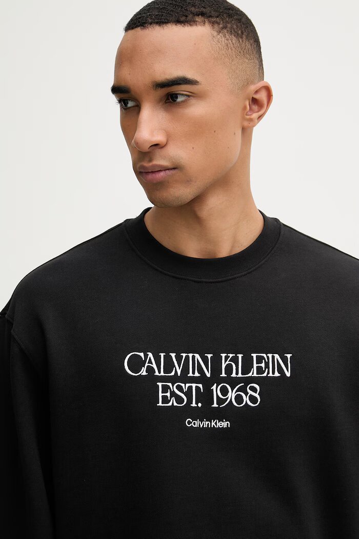 CALVIN KLEIN JEANS суичър мъжки памучен черен LV04RF233G