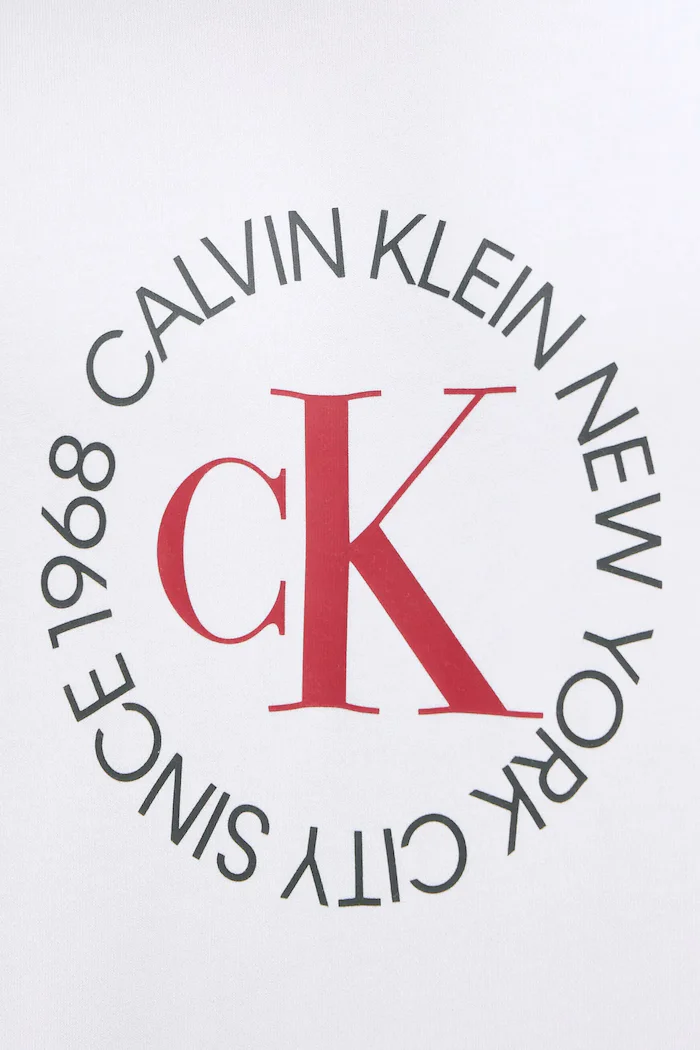 CALVIN KLEIN JEANS Суичър мъжки в бяло с принт LV14RE250G
