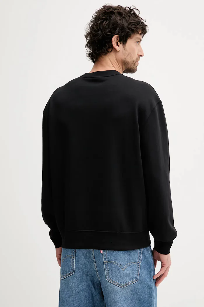 CALVIN KLEIN JEANS Суичър мъжки в черно с изчистен дизайн LV04RC273G
